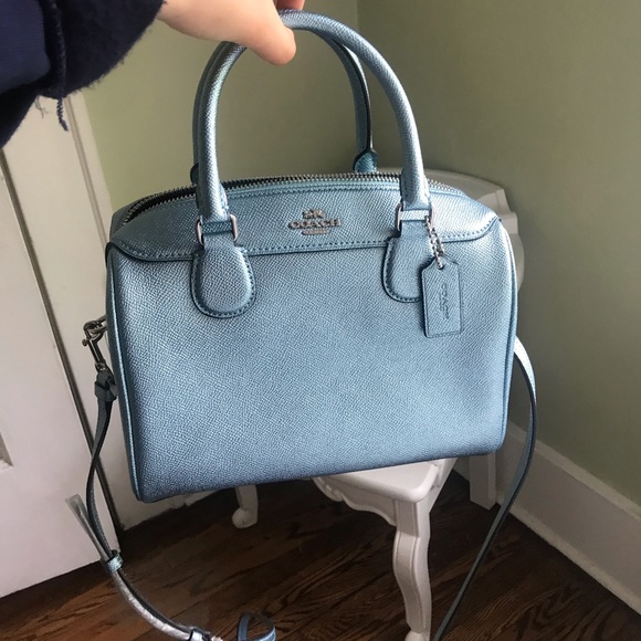coach sky blue bag